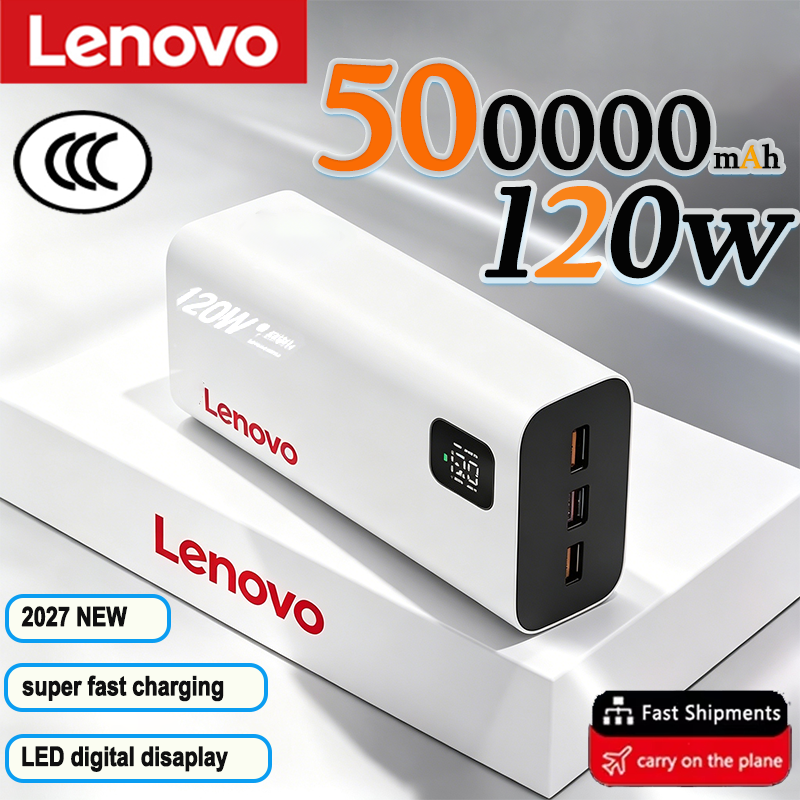 Solar Emergency Charger - Lenovo 2027 Large Capacity 500000mAh Portable