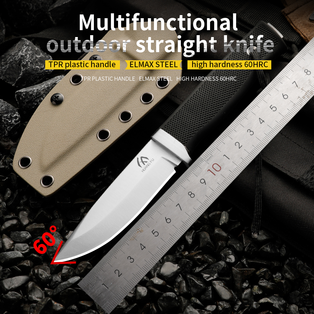 Bushcraft Knife Fixed - High-quality steel fixed blade, outdoor knife,