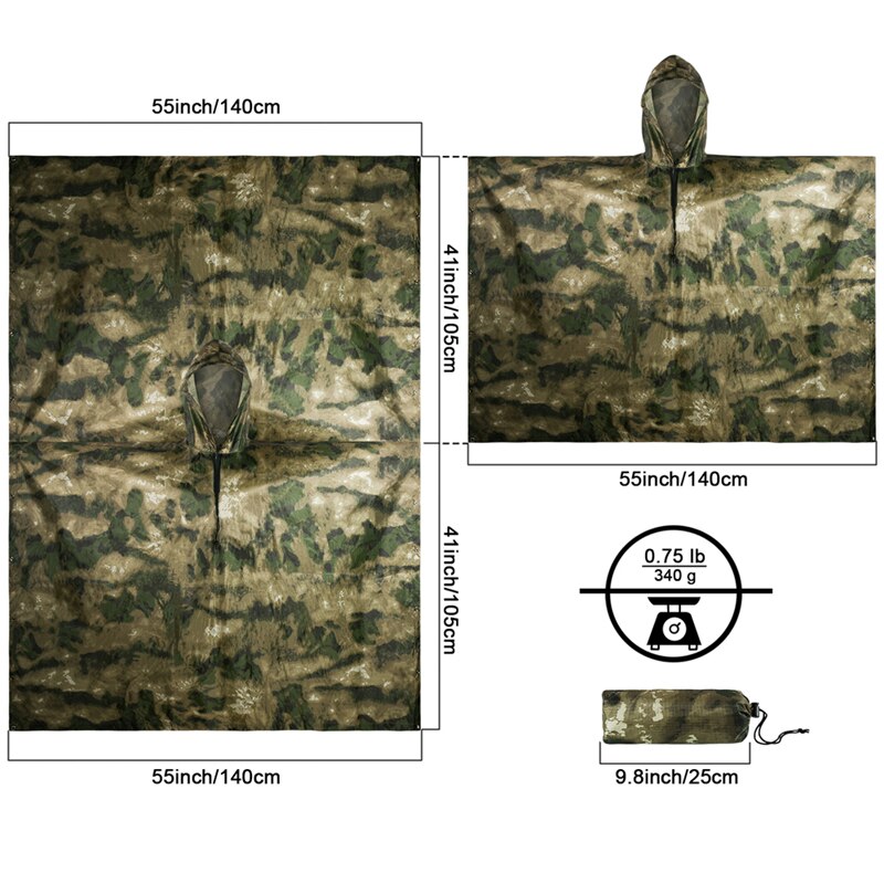 MENFLY ATFG Moss Camouflage Ta – Emergency Poncho Rain Bewertung und Preis