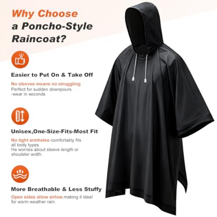8 Pack Hooded Rain Ponchos for – Emergency Poncho Rain Bewertung und Preis