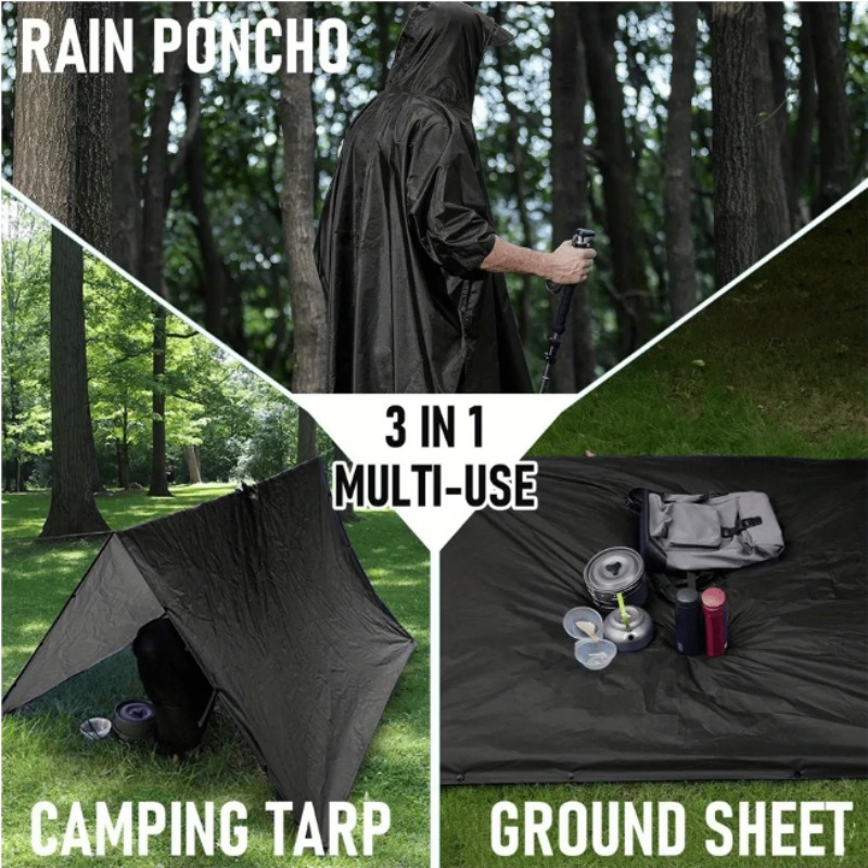 Thickened Backpack Outdoor Hik – Emergency Poncho Rain Bewertung und Preis