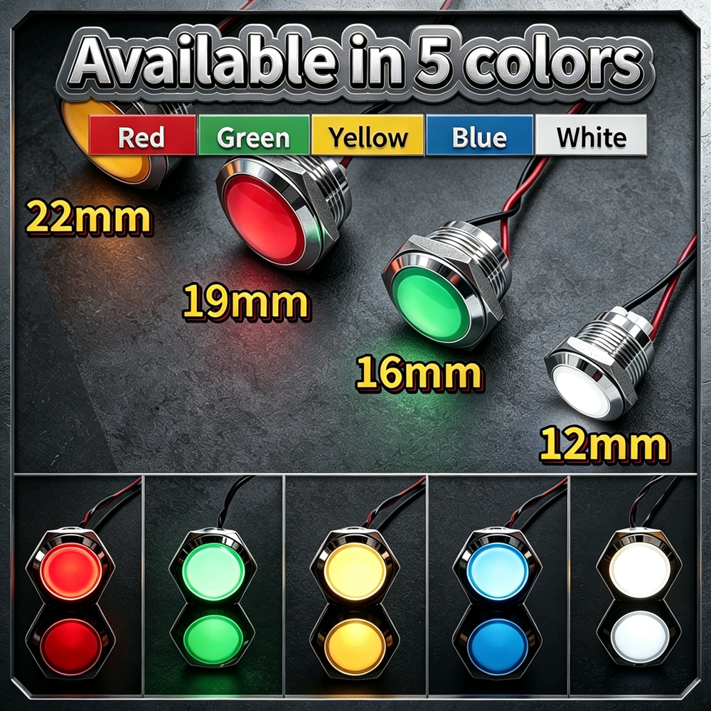 12mm 16mm 19mm 22mm Metal LED  – Signal Panel Orange Bewertung und Preis