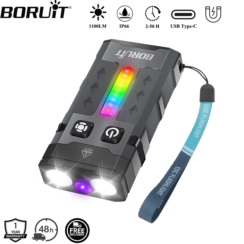 BORUiT EV20 1100LM EDC UV Keyc – Fishing Kit Compact Bewertung und Preis