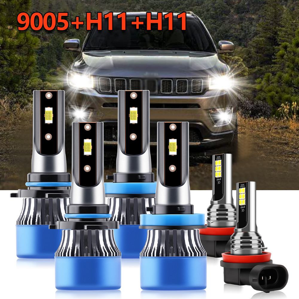 6x Combo LED Headlight 9005 H1 – Compass Lensatic Bewertung und Preis