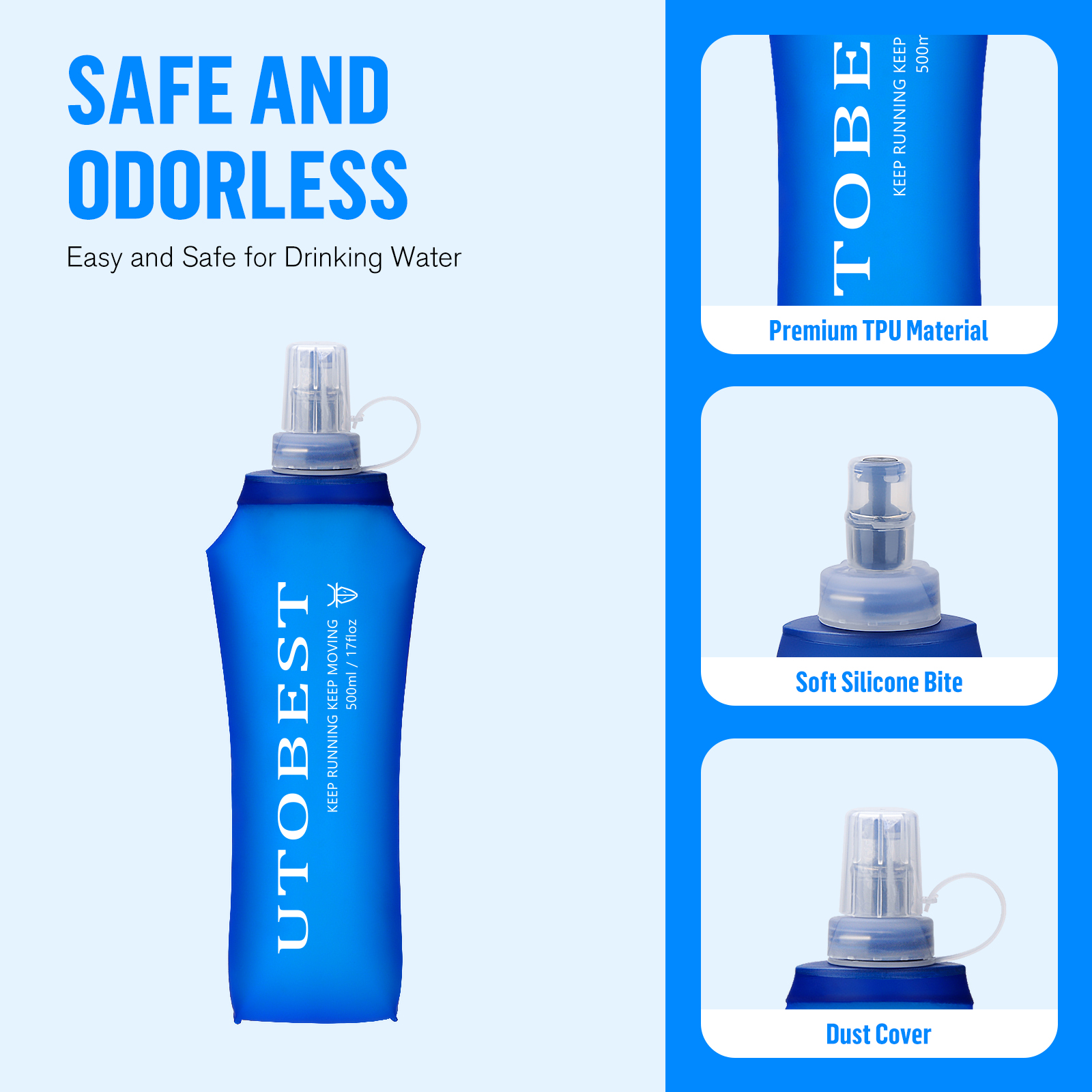 UTOBEST 250ml 350ml 500ml Soft – Water Bag Collapsible Bewertung und Preis
