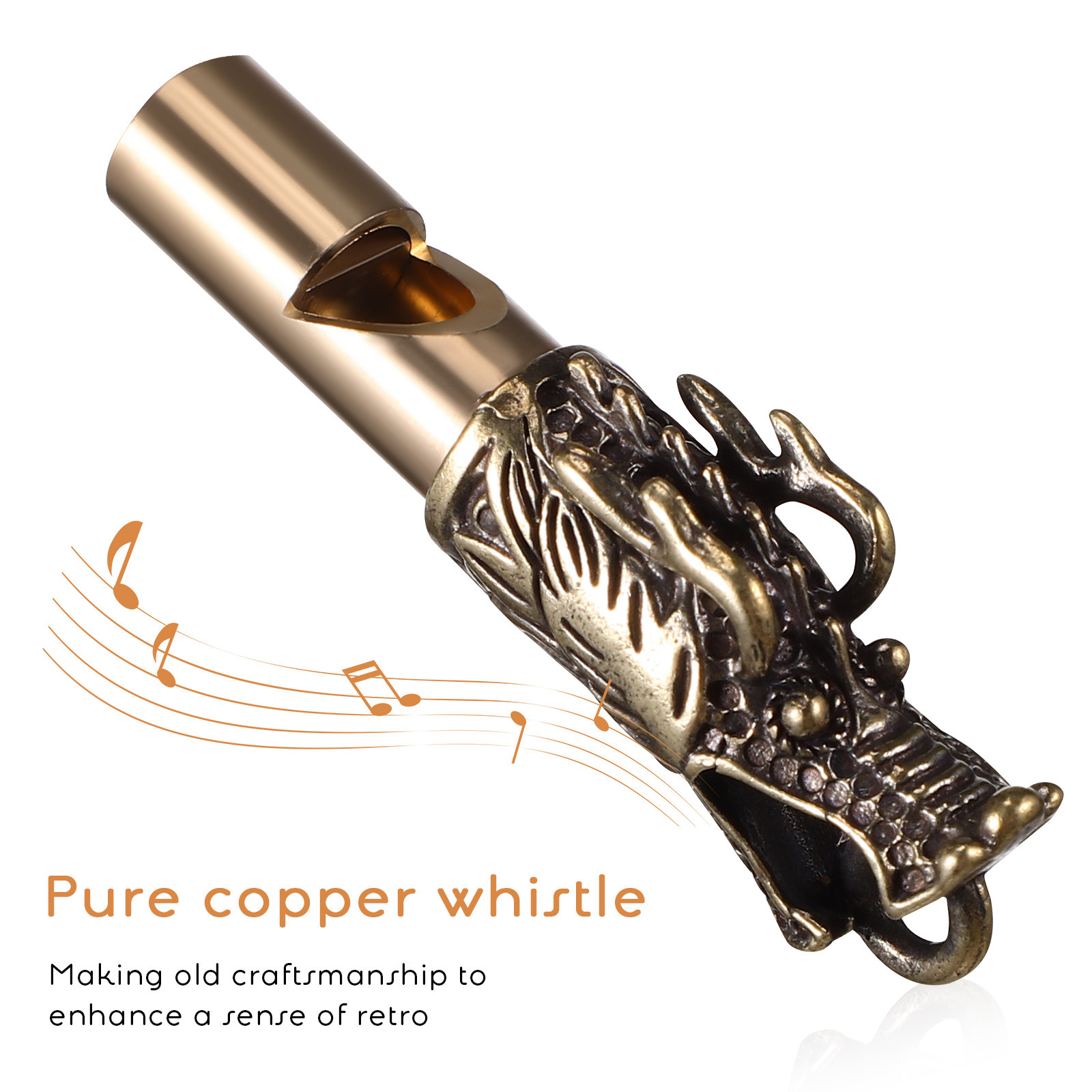 3Pcs Dragon Head Brass Whistle – Emergency Whistle Loud Bewertung und Preis