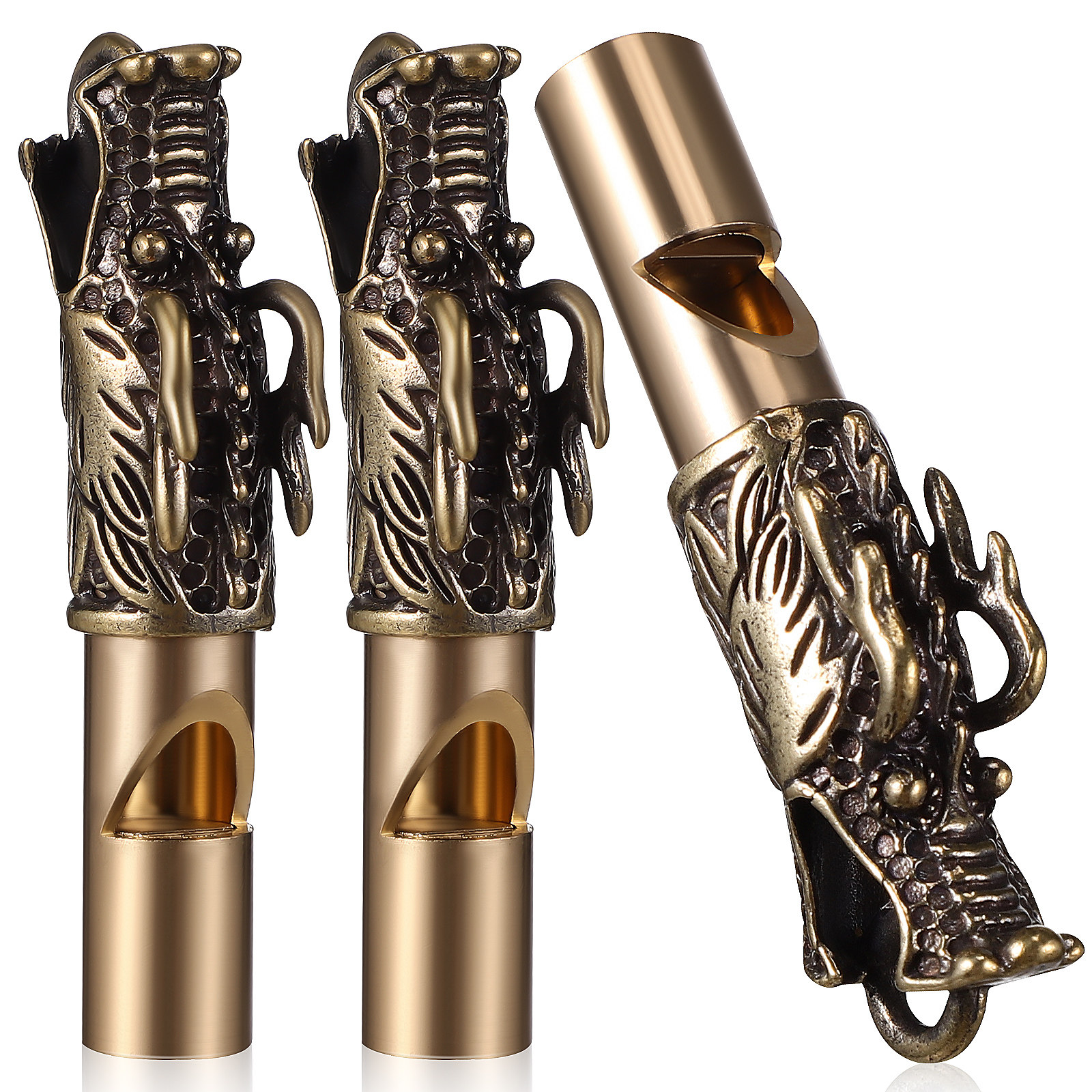 3Pcs Dragon Whistles Brass Ret – Emergency Whistle Loud Bewertung und Preis