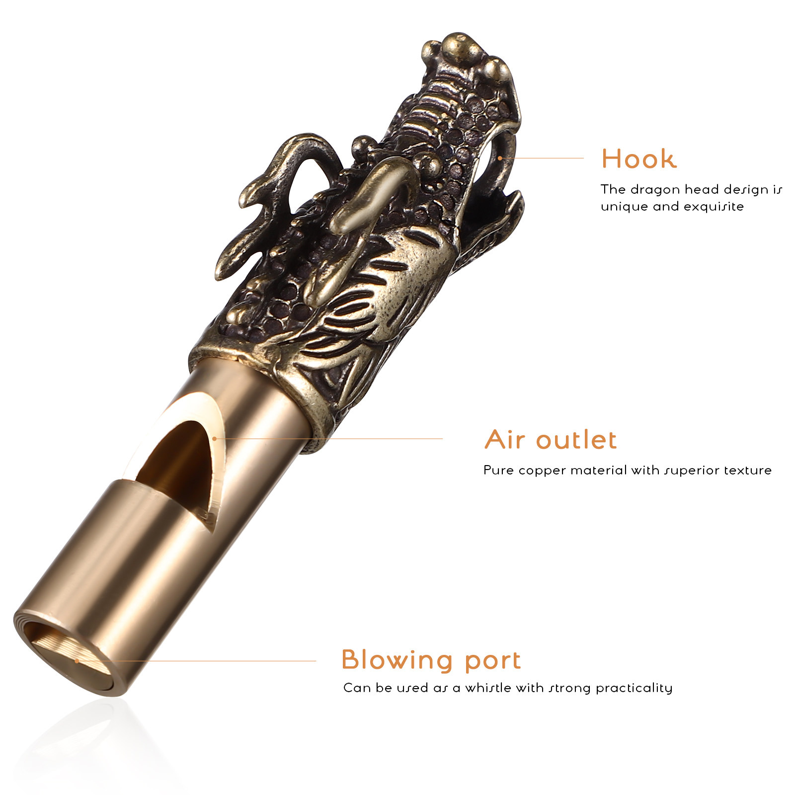 3Pcs Dragon Whistles Brass Ret – Emergency Whistle Loud Bewertung und Preis