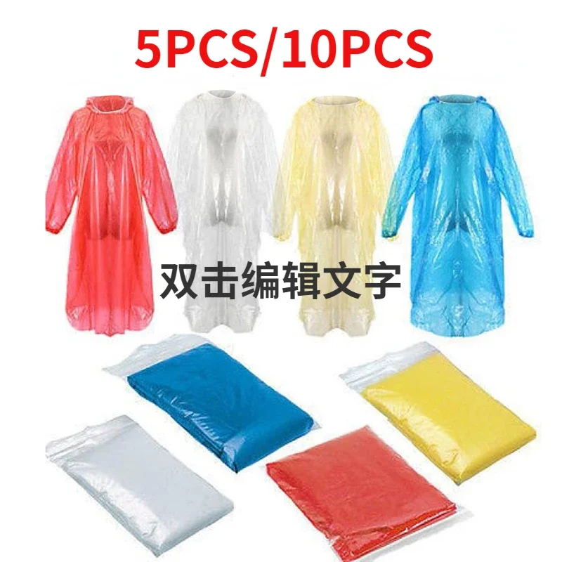 5/10PC Disposable Raincoat Adu – Emergency Poncho Rain Bewertung und Preis