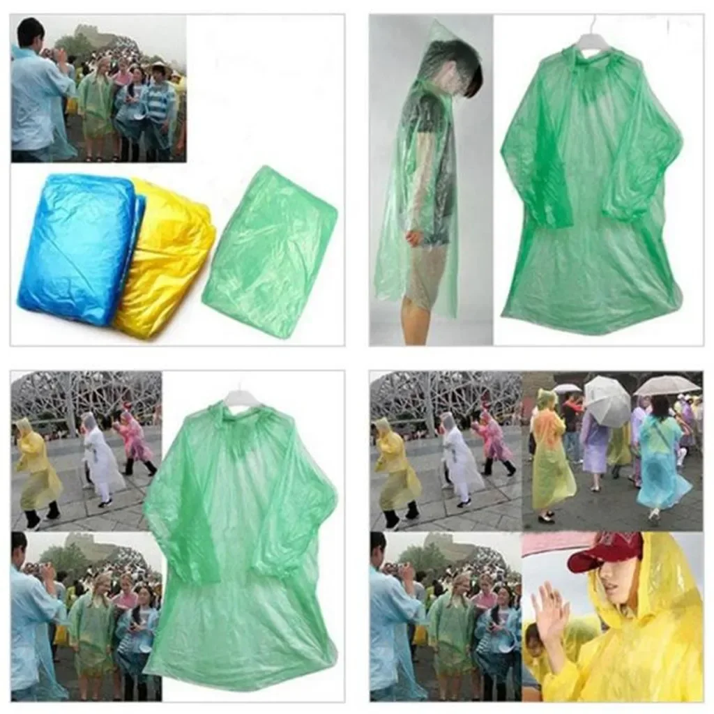 5/10PC Disposable Raincoat Adu – Emergency Poncho Rain Bewertung und Preis