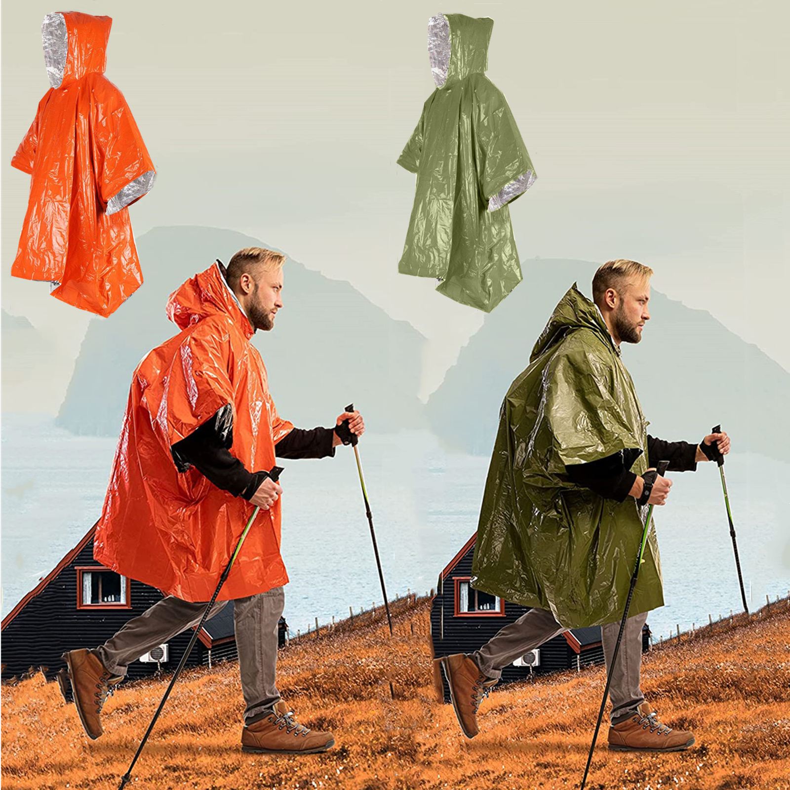 Emergency Disposable Aluminum  – Emergency Poncho Rain Bewertung und Preis