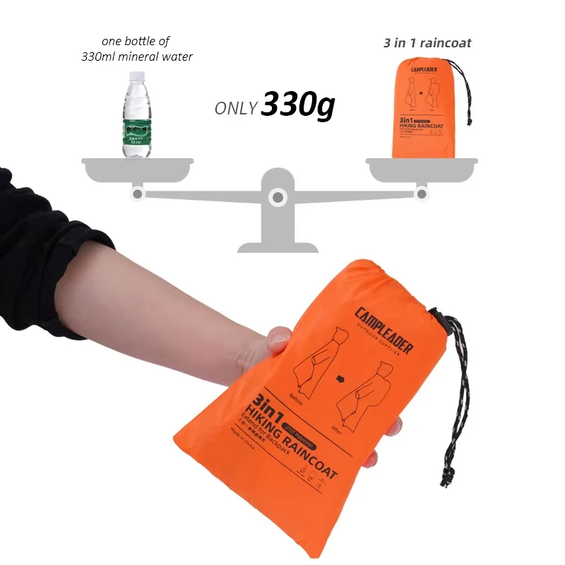 3 In 1 Outdoor Raincoat Hooded – Emergency Poncho Rain Bewertung und Preis