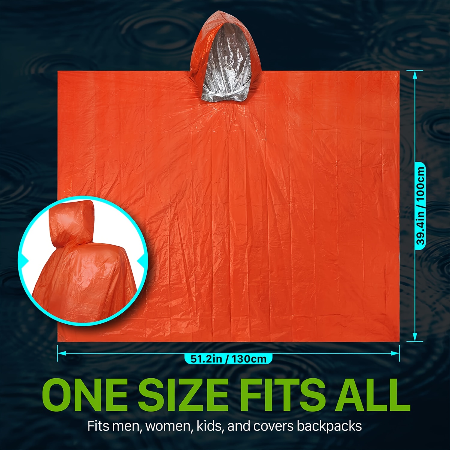 Emergency Survival Rain Poncho – Survival Blanket Reflective Bewertung und Preis