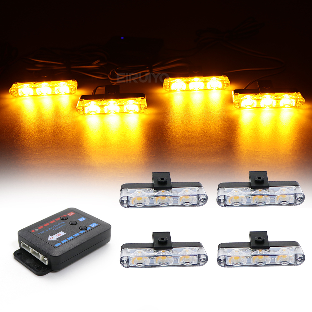 4x 3 LED Grill Car LED Strobe  – Sos Light Strobe Bewertung und Preis