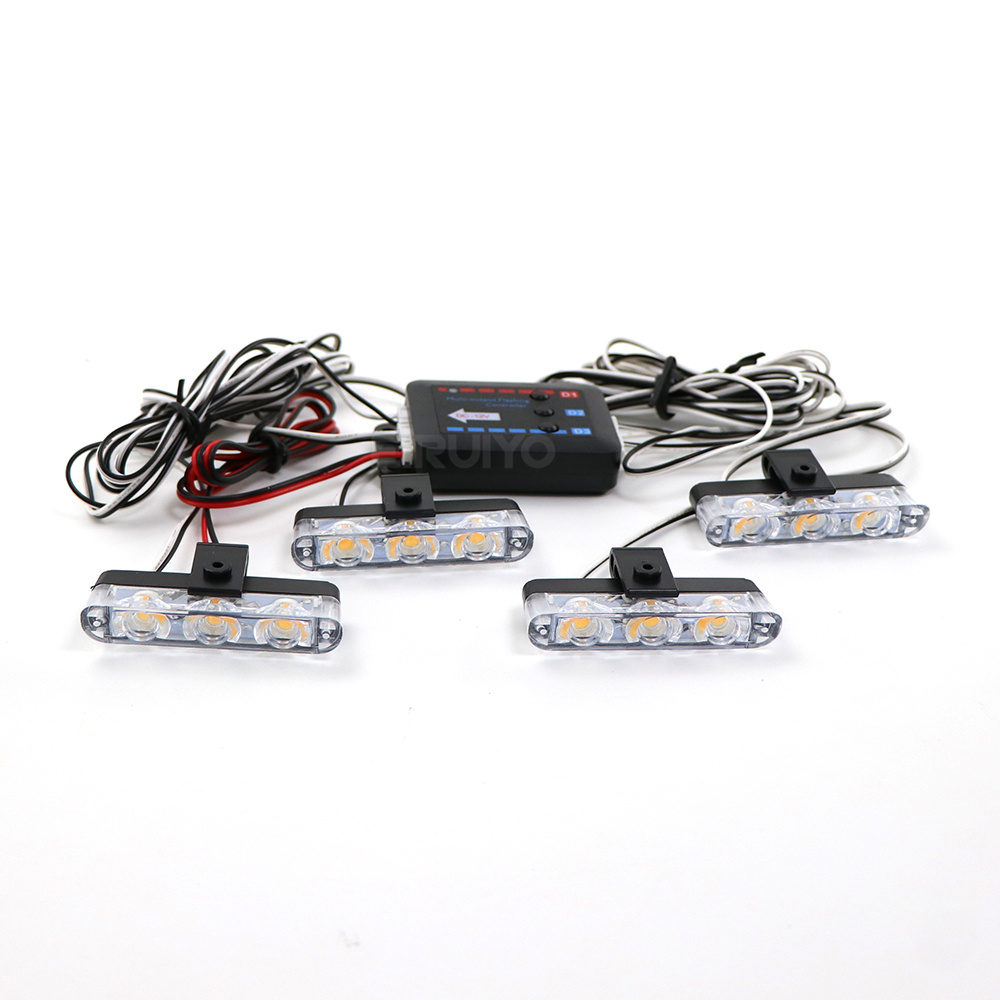 4x 3 LED Grill Car LED Strobe  – Sos Light Strobe Bewertung und Preis